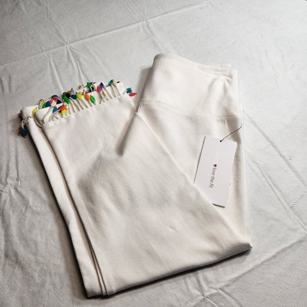Intro Love The Fit Womens Size S P Capri Leggings  White pull on Stretch --19 - Picture 4 of 9